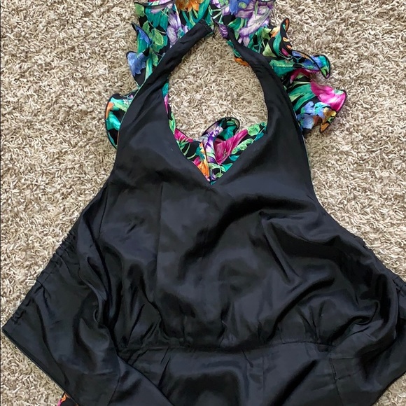 Handmade Silk Flower Ruffle Dress S - Picture 6 of 7